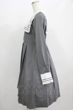 画像2: FLC / 皆方由衣コラボ/襟付きプリーツワンピース M グレー H-25-07-13-012-LO-OP-NS-ZH