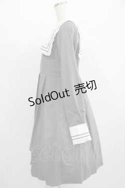 画像2: FLC / 皆方由衣コラボ/襟付きプリーツワンピース M グレー H-25-07-13-012-LO-OP-NS-ZH