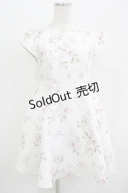 画像1: evelyn / 花柄フレアワンピース M オフ H-25-07-13-014-LO-OP-NS-ZH