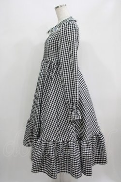 画像2: FLC / 星名桜子/ギンガムチェックワンピース M ブラック H-25-07-13-002-LO-OP-NS-ZH