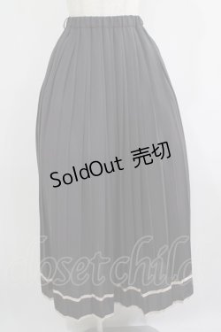 画像1: an another angelus / 裾ライン変形プリーツスカート Free CHARCOAL H-25-07-13-022-CA-SK-NS-ZH