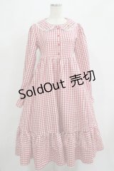 FLC / 星名桜子/ギンガムチェックワンピース M レッド H-25-07-13-003-LO-OP-NS-ZH