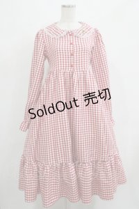 FLC / 星名桜子/ギンガムチェックワンピース M レッド H-25-07-13-003-LO-OP-NS-ZH