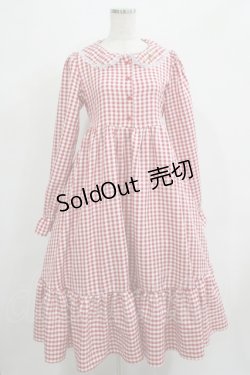 画像1: FLC / 星名桜子/ギンガムチェックワンピース M レッド H-25-07-13-003-LO-OP-NS-ZH
