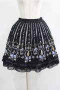 axes femme / パネル香水瓶柄プリーツスカート M ブラック H-25-07-14-026-AX-SK-NS-ZH