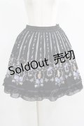 axes femme / パネル香水瓶柄プリーツスカート M ブラック H-25-07-14-026-AX-SK-NS-ZH