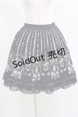 axes femme / パネル香水瓶柄プリーツスカート M ブラック H-25-07-14-026-AX-SK-NS-ZH