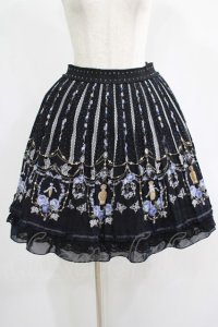 axes femme / パネル香水瓶柄プリーツスカート M ブラック H-25-07-14-026-AX-SK-NS-ZH