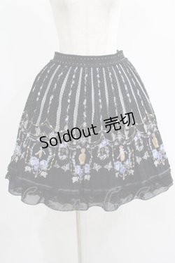 画像1: axes femme / パネル香水瓶柄プリーツスカート M ブラック H-25-07-14-026-AX-SK-NS-ZH