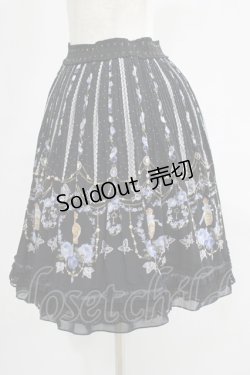 画像2: axes femme / パネル香水瓶柄プリーツスカート M ブラック H-25-07-14-026-AX-SK-NS-ZH
