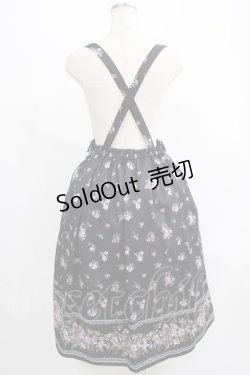 画像3: axes femme / すみれ柄サス付スカート M ブラック H-25-07-14-027-AX-SK-NS-ZH