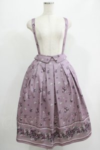 axes femme / すみれ柄サス付スカート M ラベンダー H-25-07-14-028-AX-SK-NS-ZH