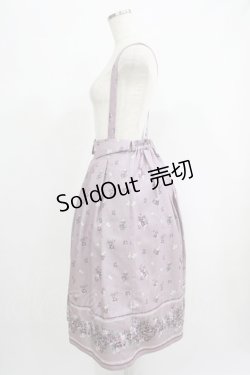 画像2: axes femme / すみれ柄サス付スカート M ラベンダー H-25-07-14-028-AX-SK-NS-ZH