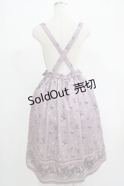 画像3: axes femme / すみれ柄サス付スカート M ラベンダー H-25-07-14-028-AX-SK-NS-ZH