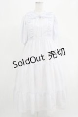 To Alice / 花柄シフォンワンピース M サックス H-25-07-14-029-LO-OP-NS-ZH