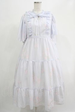 画像1: To Alice / 花柄シフォンワンピース M サックス H-25-07-14-029-LO-OP-NS-ZH