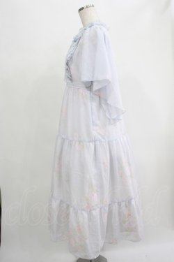 画像2: To Alice / 花柄シフォンワンピース M サックス H-25-07-14-029-LO-OP-NS-ZH