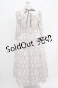 axes femme / ヴィンテージローズワンピース M ワイン H-25-07-14-030-AX-OP-NS-ZH