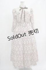 axes femme / ヴィンテージローズワンピース M ワイン H-25-07-14-030-AX-OP-NS-ZH