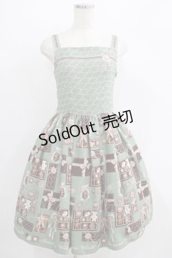 画像1: Innocent World / チョコレートテディベアージャンパースカート Free グリーン H-25-07-14-004-IW-OP-NS-ZH