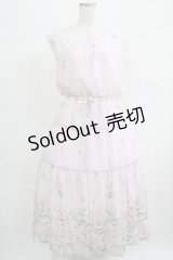 axes femme / 花柄ティアードノースリワンピ M ピンク H-25-07-14-033-AX-OP-NS-ZH