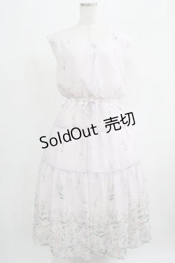 画像1: axes femme / 花柄ティアードノースリワンピ M ピンク H-25-07-14-033-AX-OP-NS-ZH