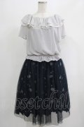 axes femme / アンサンブルレースワンピ M ネイビー/グレー H-25-07-14-034-AX-OP-NS-ZH