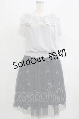 axes femme / アンサンブルレースワンピ M ネイビー/グレー H-25-07-14-034-AX-OP-NS-ZH