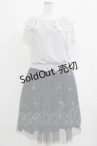 axes femme / アンサンブルレースワンピ M ネイビー/グレー H-25-07-14-034-AX-OP-NS-ZH