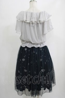 画像3: axes femme / アンサンブルレースワンピ M ネイビー/グレー H-25-07-14-034-AX-OP-NS-ZH