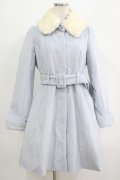 axes femme POETIQUE / 雪の結晶刺繍コート M サックス H-25-07-14-036-AX-CO-NS-ZT-C065