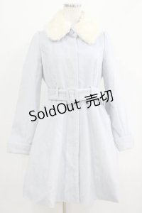 axes femme POETIQUE / 雪の結晶刺繍コート M サックス H-25-07-14-036-AX-CO-NS-ZT-C065