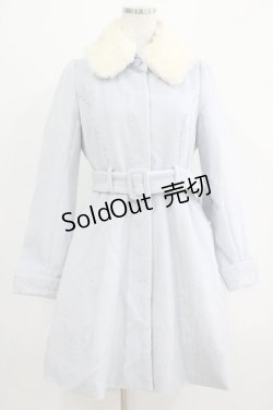 画像1: axes femme POETIQUE / 雪の結晶刺繍コート M サックス H-25-07-14-036-AX-CO-NS-ZT-C065