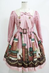 Angelic Pretty / Memorial Libraryワンピース Free ピンク H-25-07-14-038-AP-OP-NS-ZH