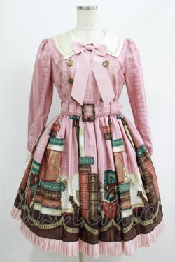 画像1: Angelic Pretty / Memorial Libraryワンピース Free ピンク H-25-07-14-038-AP-OP-NS-ZH