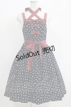 画像1: metamorphose / サーキュラードットジャンパースカート Free ネイビー H-25-07-14-005-ME-OP-NS-ZH