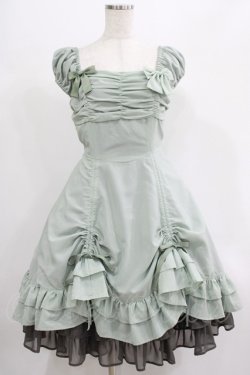 画像1: Victorian maiden / フェアリードールパフスリーブドレス Free Forest green H-25-07-14-043-CL-OP-NS-ZH
