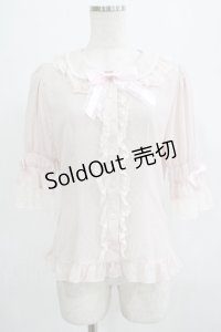 BABY,THE STARS SHINE BRIGHT / ドットシフォン半袖ブラウス Free ピンク H-25-07-14-050-BA-BL-NS-ZH