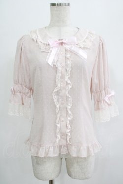 画像1: BABY,THE STARS SHINE BRIGHT / ドットシフォン半袖ブラウス Free ピンク H-25-07-14-050-BA-BL-NS-ZH