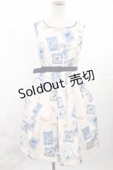 Fi.n.t / ブティックポスター柄ワンピース Free IVORY H-25-07-14-1007-CA-OP-NS-ZH