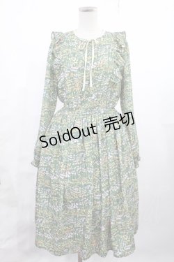 画像1: Fi.n.t / フラワーガーデン柄ワンピース Free GREEN H-25-07-14-1009-CA-OP-NS-ZH