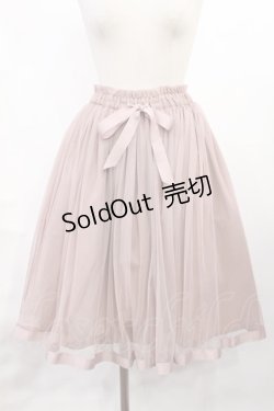 画像1: F&A / グログランリボン使いチュールスカート Free Pink H-25-07-14-1016-LO-SK-NS-ZH