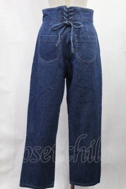 画像2: Fi.n.t / バックレースアップストレートデニムパンツ M BLUE H-25-07-14-1021-CA-PA-NS-ZH
