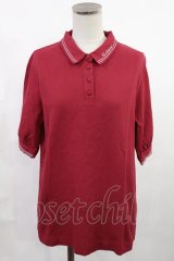 Fi.n.t / チェーンステッチロゴ刺繍ポロシャツ Free RED H-25-07-14-1024-CA-TS-NS-ZH