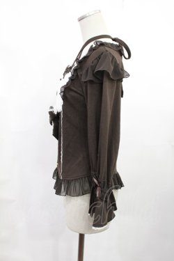 画像2: Angelic Pretty / 切替シャーリングカットソー Free ブラウン H-25-07-14-1026-AP-TO-NS-ZH