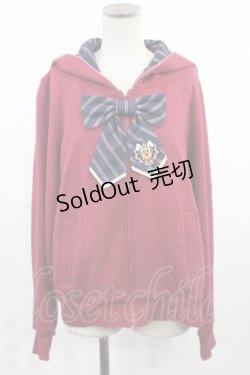 画像1: Angelic Pretty / Bunny High Schoolパーカ Free ワイン H-25-07-14-1027-AP-TO-NS-ZH