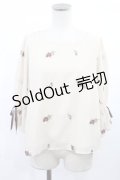 an another angelus / ローズ刺繍シフォンプルオーバー Free IVORY H-25-07-14-1028-CA-TO-NS-ZH