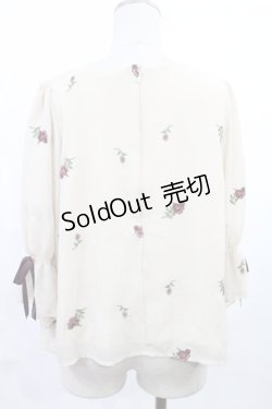 画像2: an another angelus / ローズ刺繍シフォンプルオーバー Free IVORY H-25-07-14-1028-CA-TO-NS-ZH