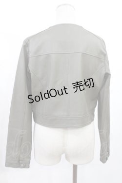 画像2: an another angelus / フロントスナップ釦ノーカラーライダース Free KHAKI H-25-07-14-1033-CA-JA-NS-ZH