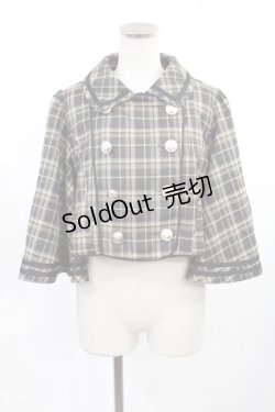 画像1: axes femme POETIQUE / ダブルボタンケープジャケット M グリーン H-25-07-14-1034-AX-JA-NS-ZH